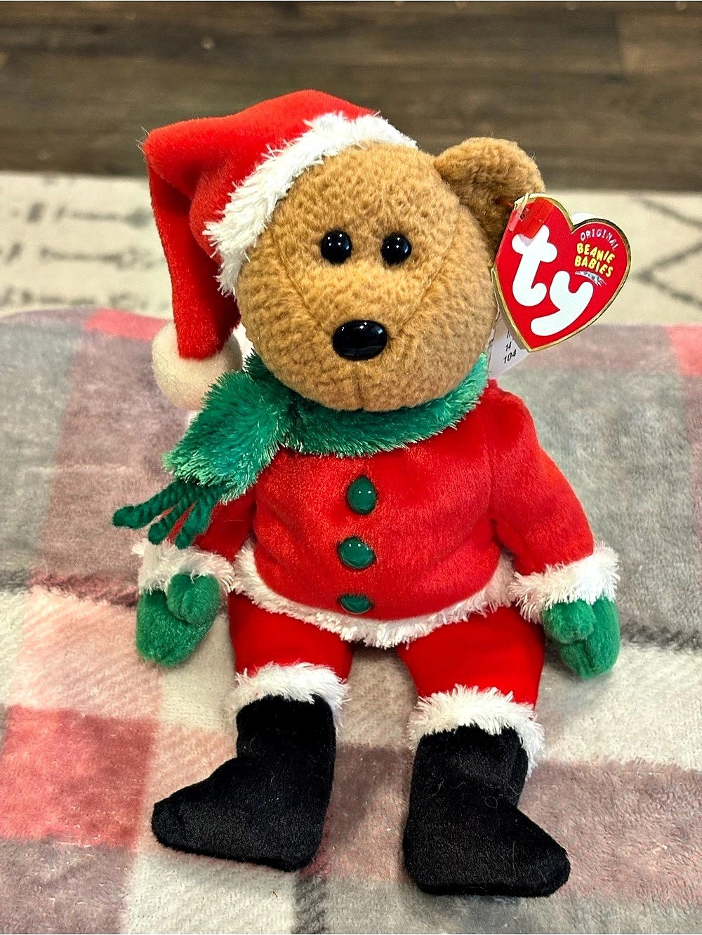 Ty Kringle Christmas Bear Plush Like New